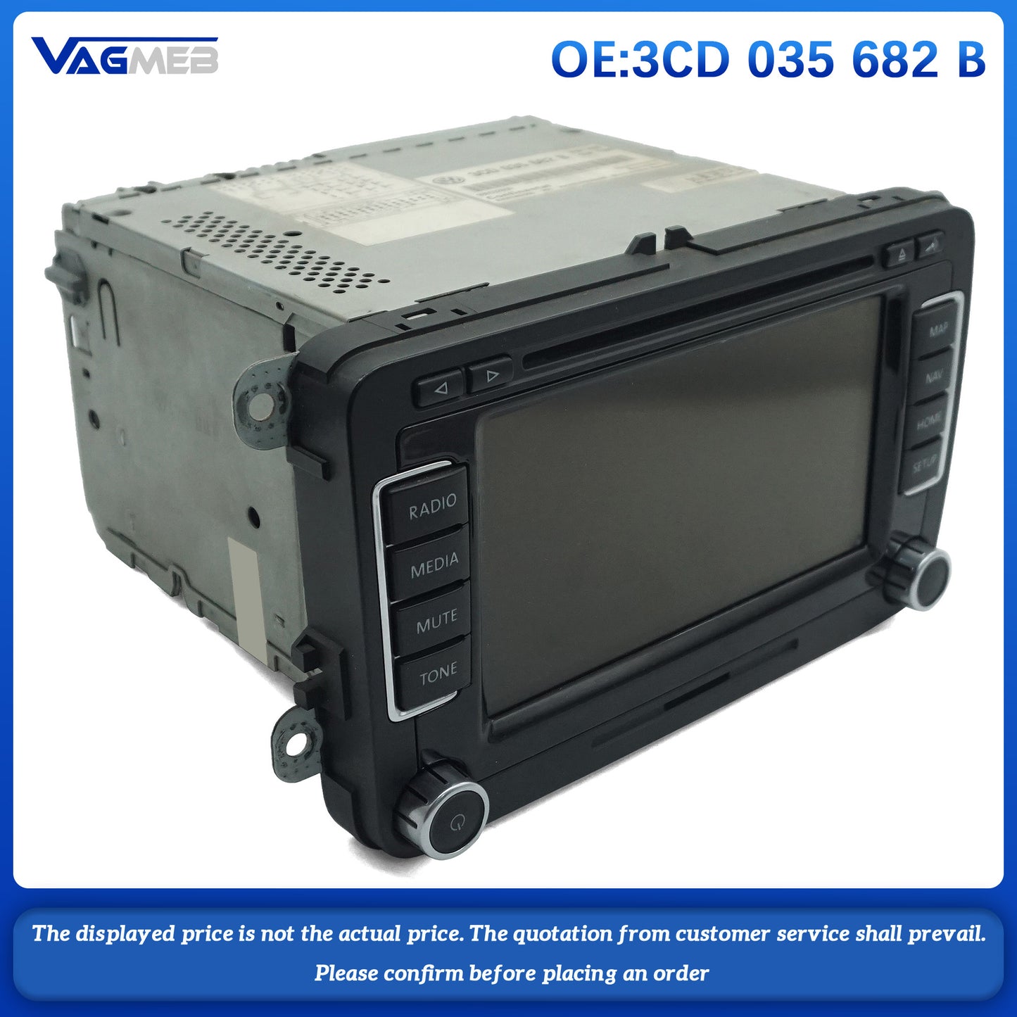 DVD radio navigation unit touch display screen For VW PQ Passat Tiguan Golf OEM RNS510 Car radio 3CD 035 682 B