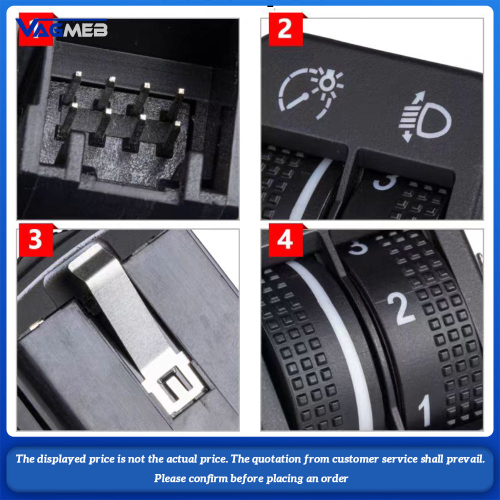 Brightness Dimmer Headlight Height Adjust Switch For VW Tiguan 5ND 941 333