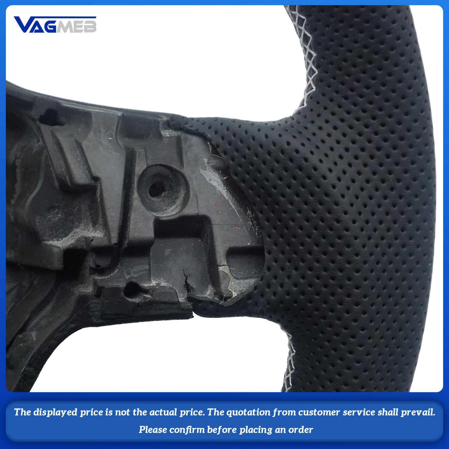 For VW Golf MK6 GTI Custom leather alcantara carbonfiber forged carbon steeringwheel without button and paddle