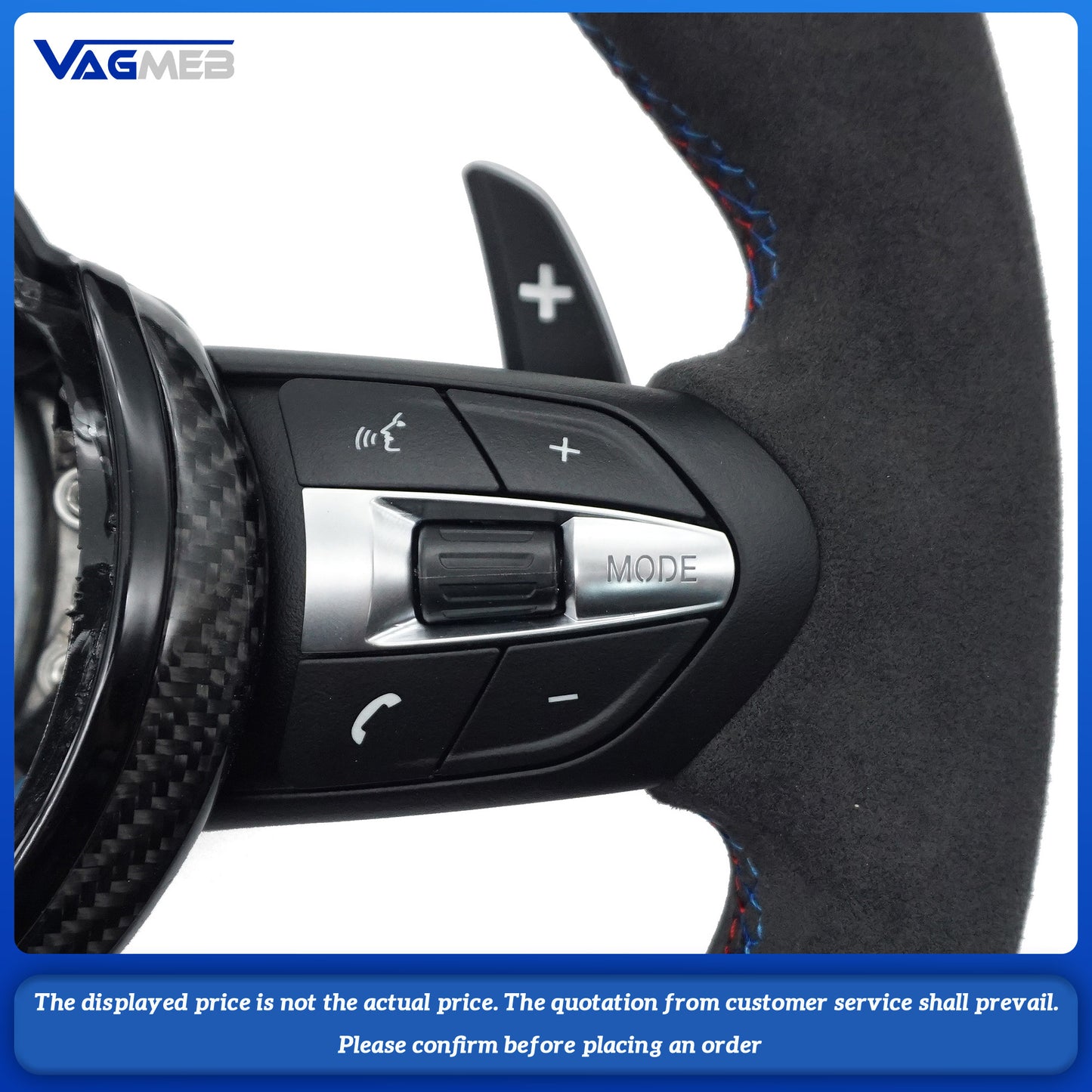 Half Alcantara M Volante Lekrad Steering Wheel for BMW F10 F11 F20 F21 F22 F25 F30 F31 F32 F33 F34 F36 F01 F06 F07 F12 F13 M3 M5