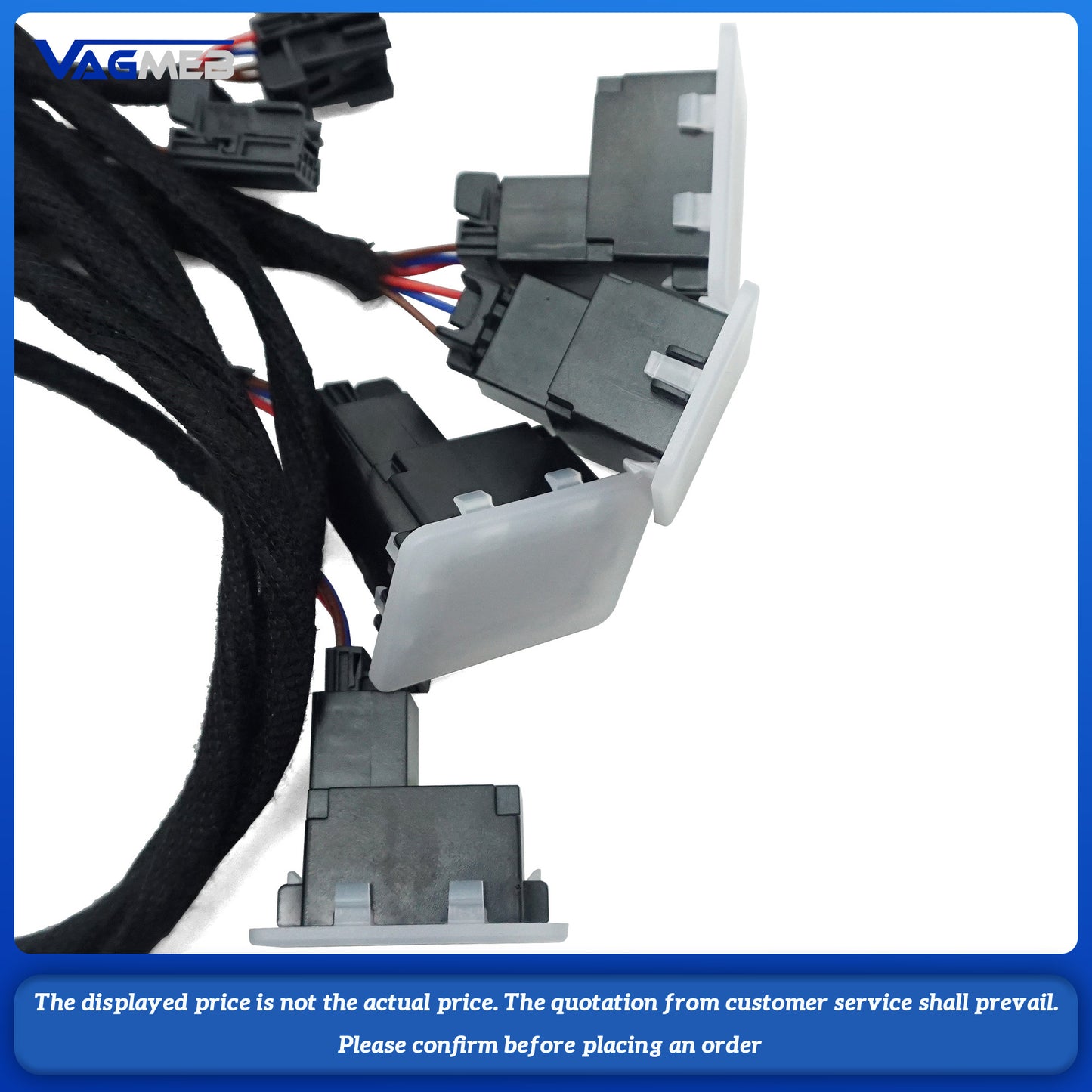 For Audi A6C8 A7, a set of handlebars + storage box + ambient lighting for the armrest