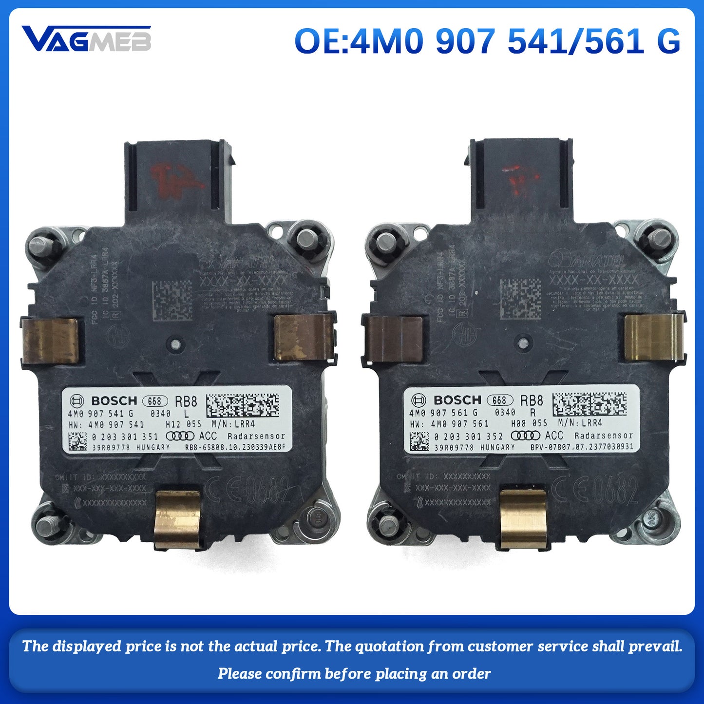 For Audi Q7 Acc Distance Radar Sensor 4M0 907 573 574 541G 561G
