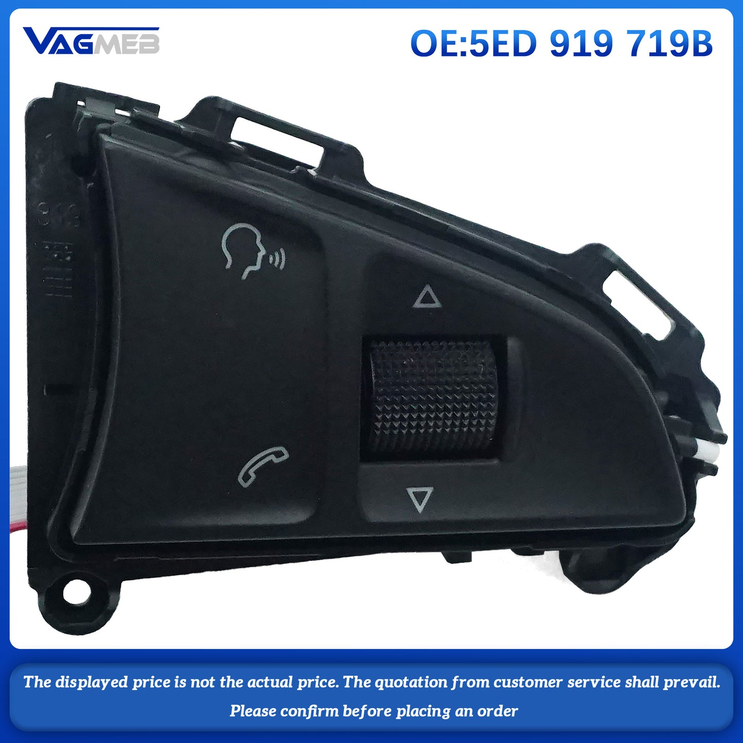 MQB Multi Function Buttons Steering Wheel Fit For Skoda Octavia Karoq kodiaq Superb 5ED 919 719B
