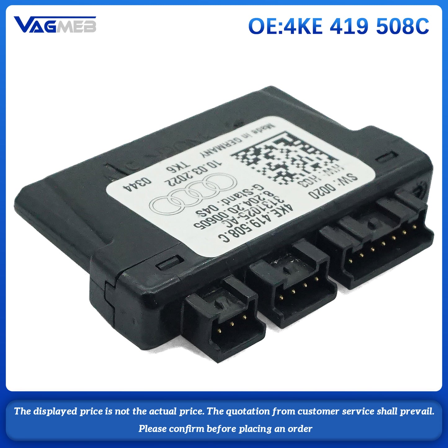 For Audi C8 steering wheel hands-free module, Car Accessories 4KE 419 508C