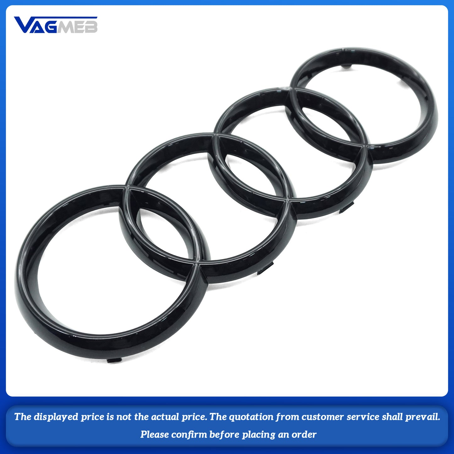 Black front grille label For Audi A6C7 (285MM)