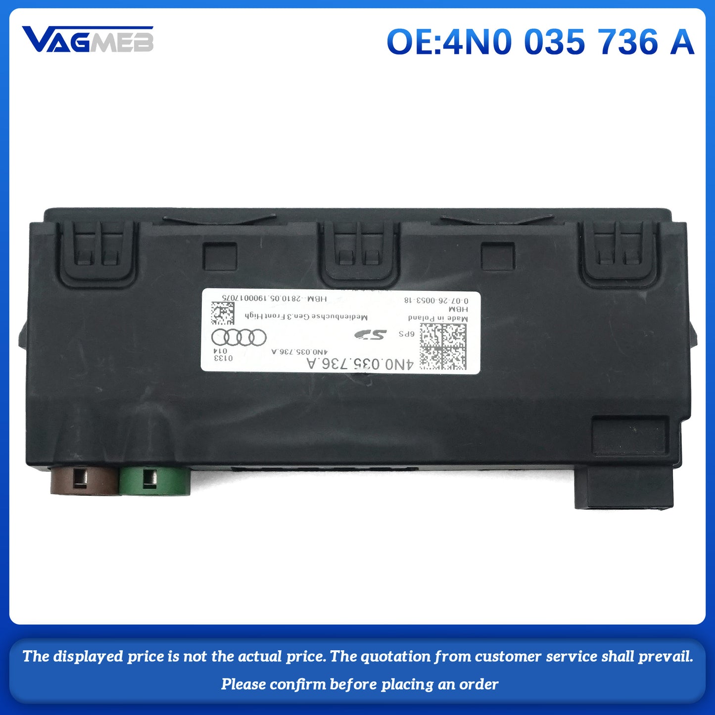 For Audi A6L C8 CARPIAY switch 4N0 035 736A