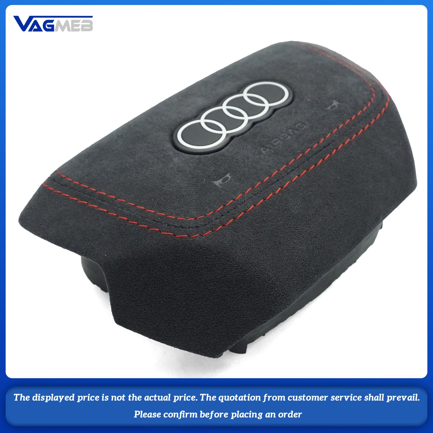 Steering wheel airbag cover multifunction steering wheel For Audi Q4E-TRON Woolen striped fabric