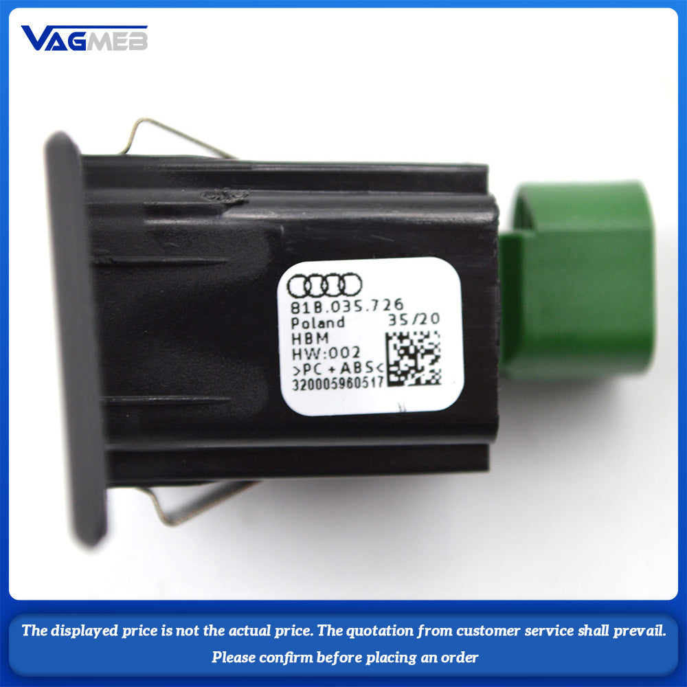 81B 035 726 For Audi Q2 Rear Seat CarPlay interface USB Switch Center Console USB Plug 81B035726