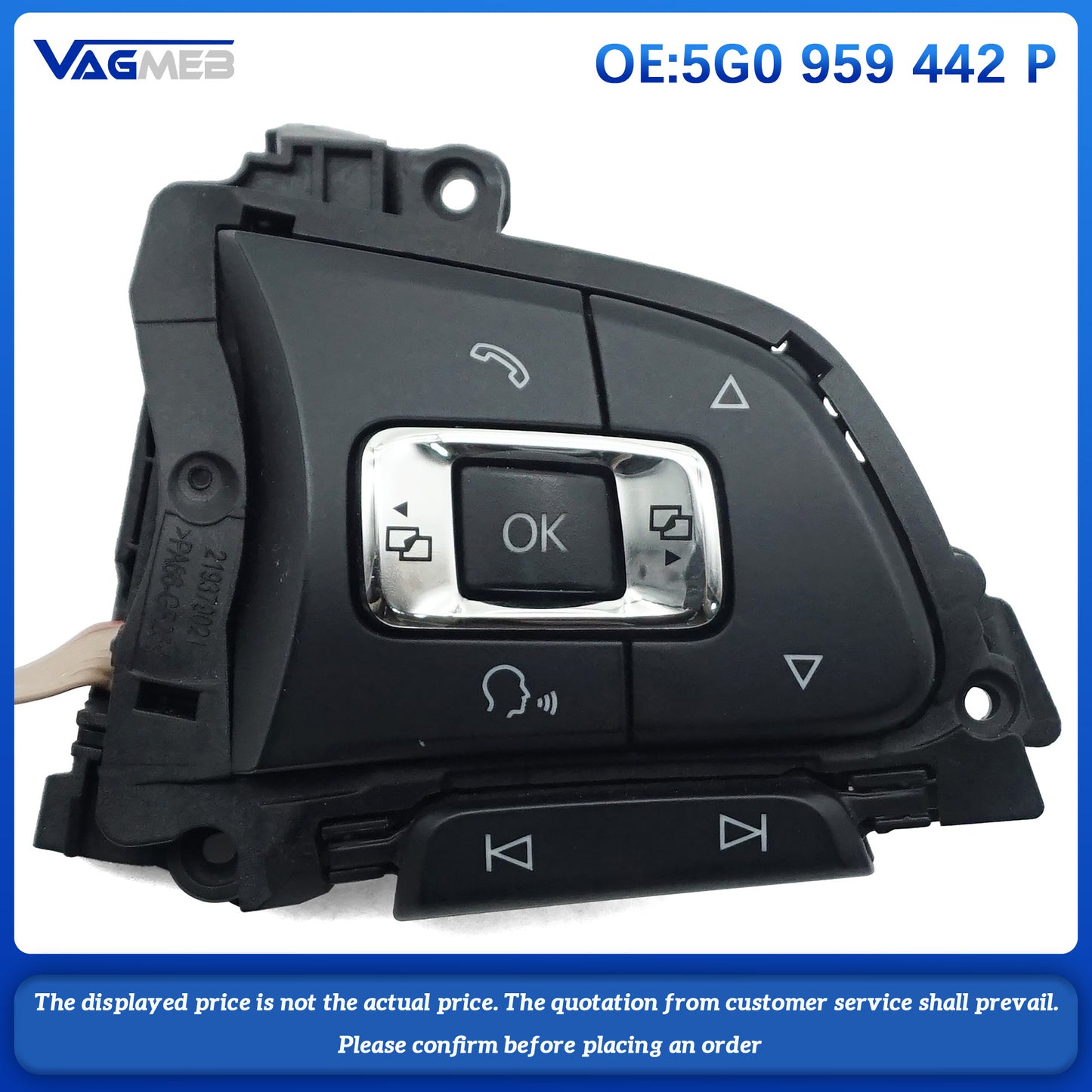 Multi functional steering wheel with ACC support button For VW Golf 7 MK7 Golf GTE Golf Variant 5G0 959 442 P