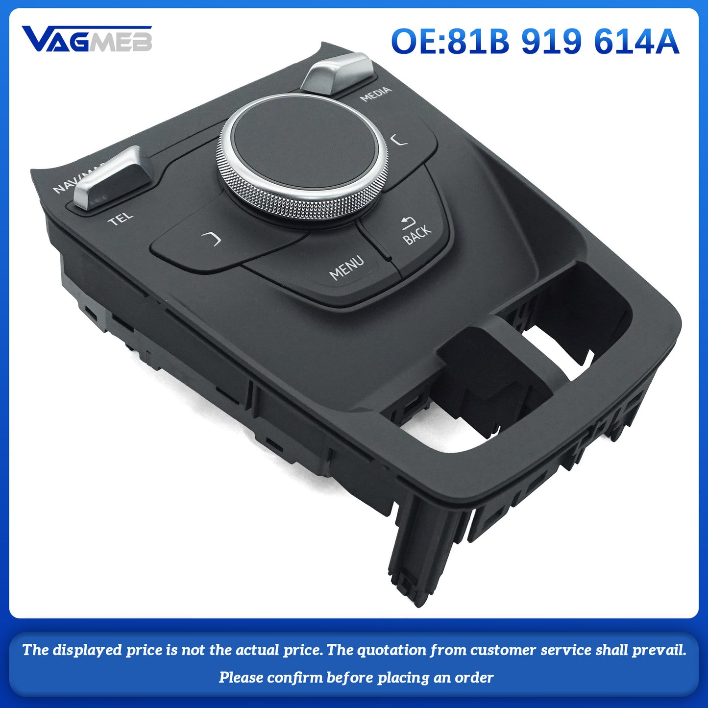 For Audi Q2L Multimedia panel MMI panel volume adjustment control panel Central control multimedia switch knob 81B 919 614A