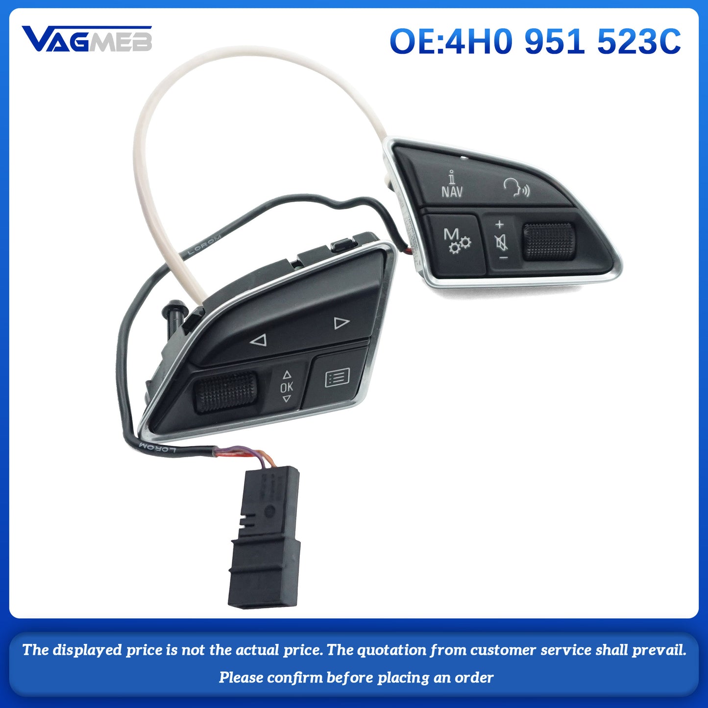 For Audi A8 steering wheel buttons 4H0 951 523C