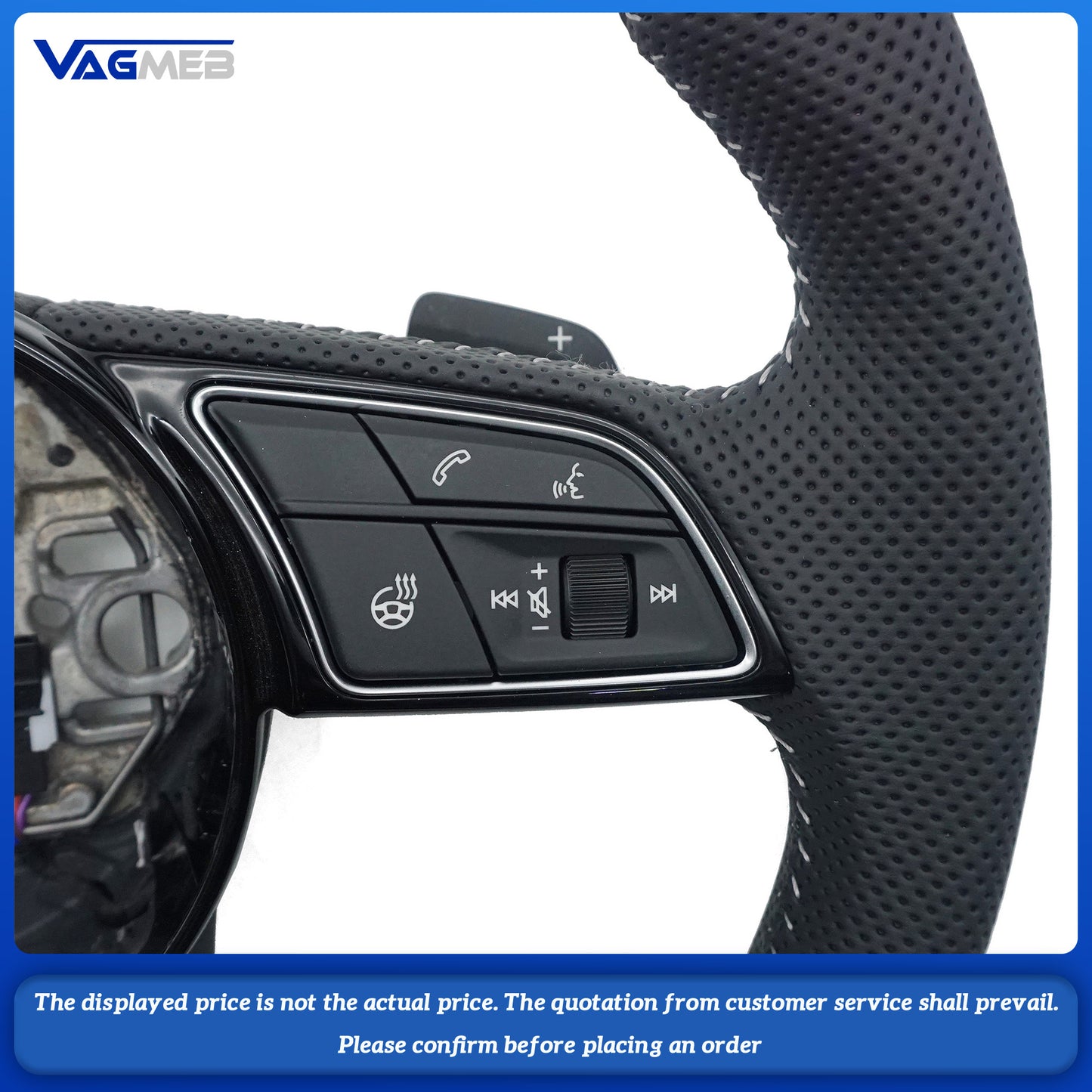 For Audi S logo A3 8V steering wheel with heating