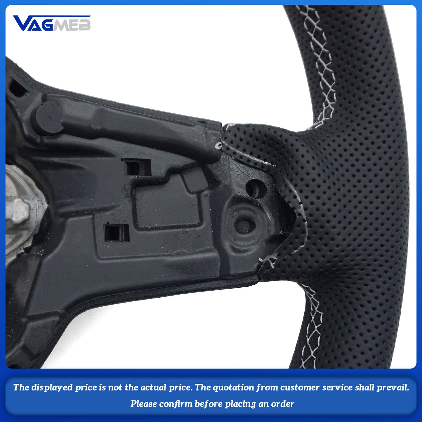 Steering Wheel suitable For VW Golf 7 MK7 GTI R GTE GTS GTD Passat B8, leather material, steering wheel frame, Car Accessories