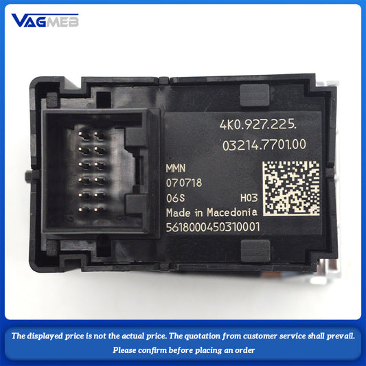 For Audi Q6 A6 C8 A7 Electric Handbrake Switch Electronic Handbrake Brake Parking Switch Button Silver Black 4K0 927 225