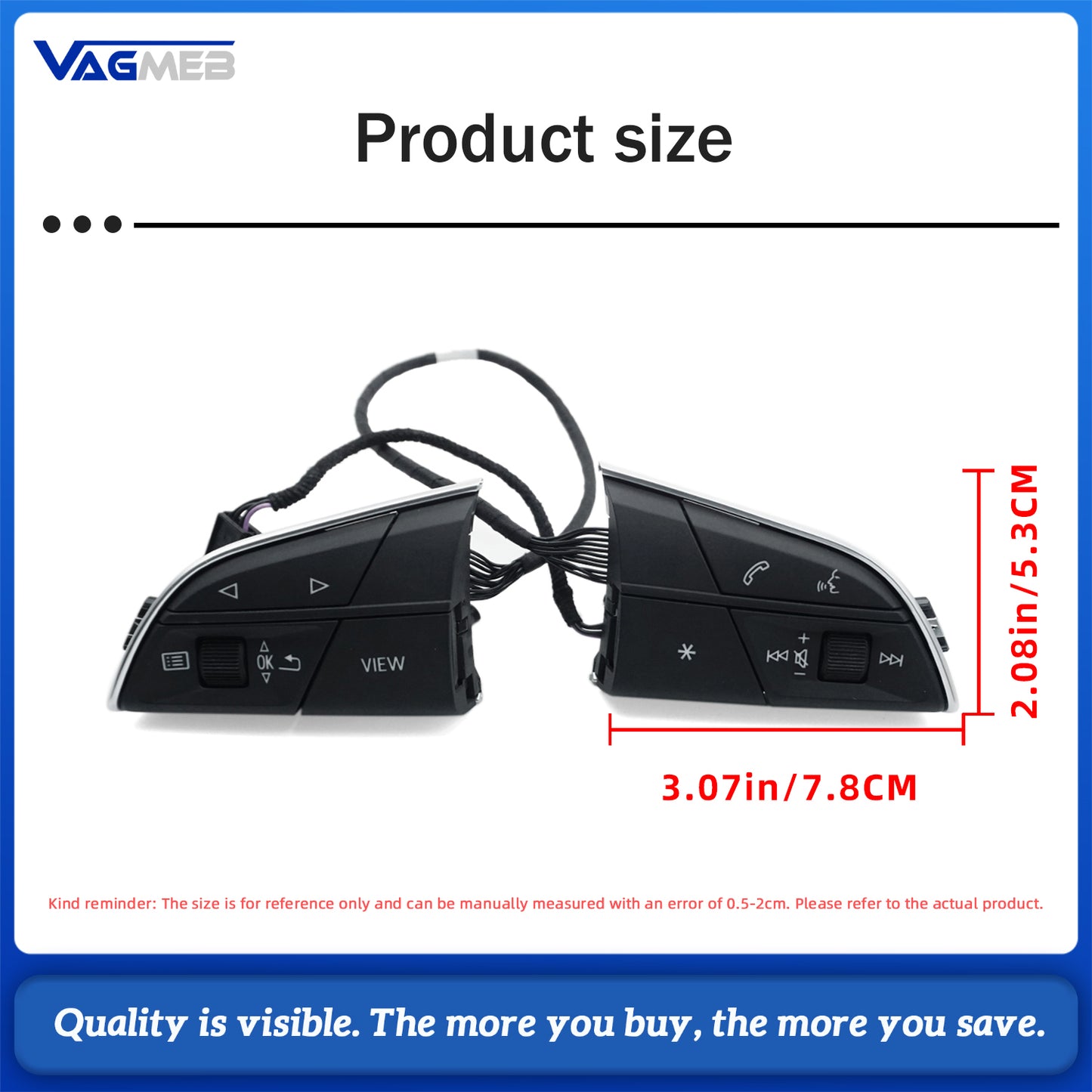 80A 951 523J523K silver, black multifunction steering wheel buttons suitable For Audi Q5 FY Q7 4M Q8