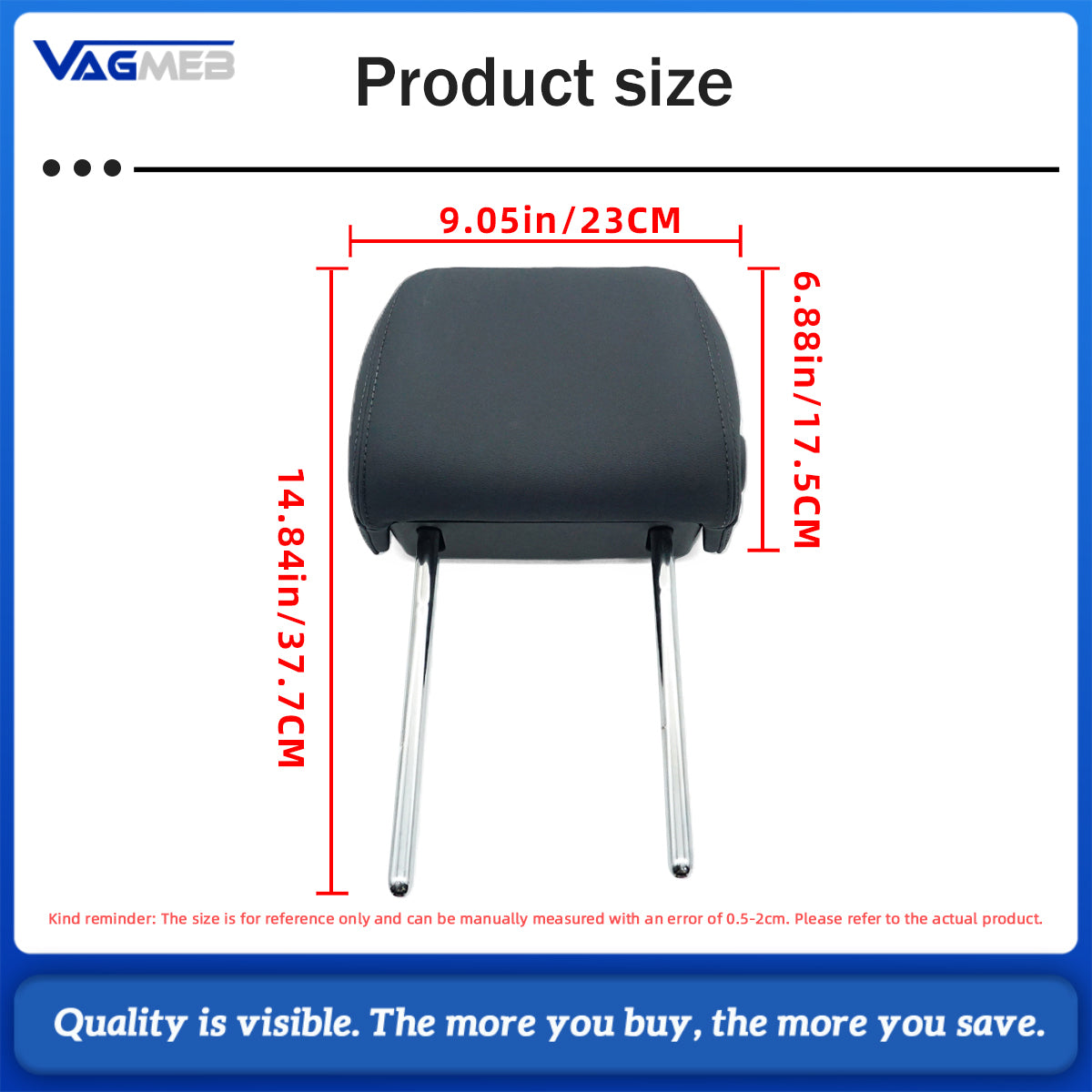 For Audi A4 A6 Adjustable Seat Headrest