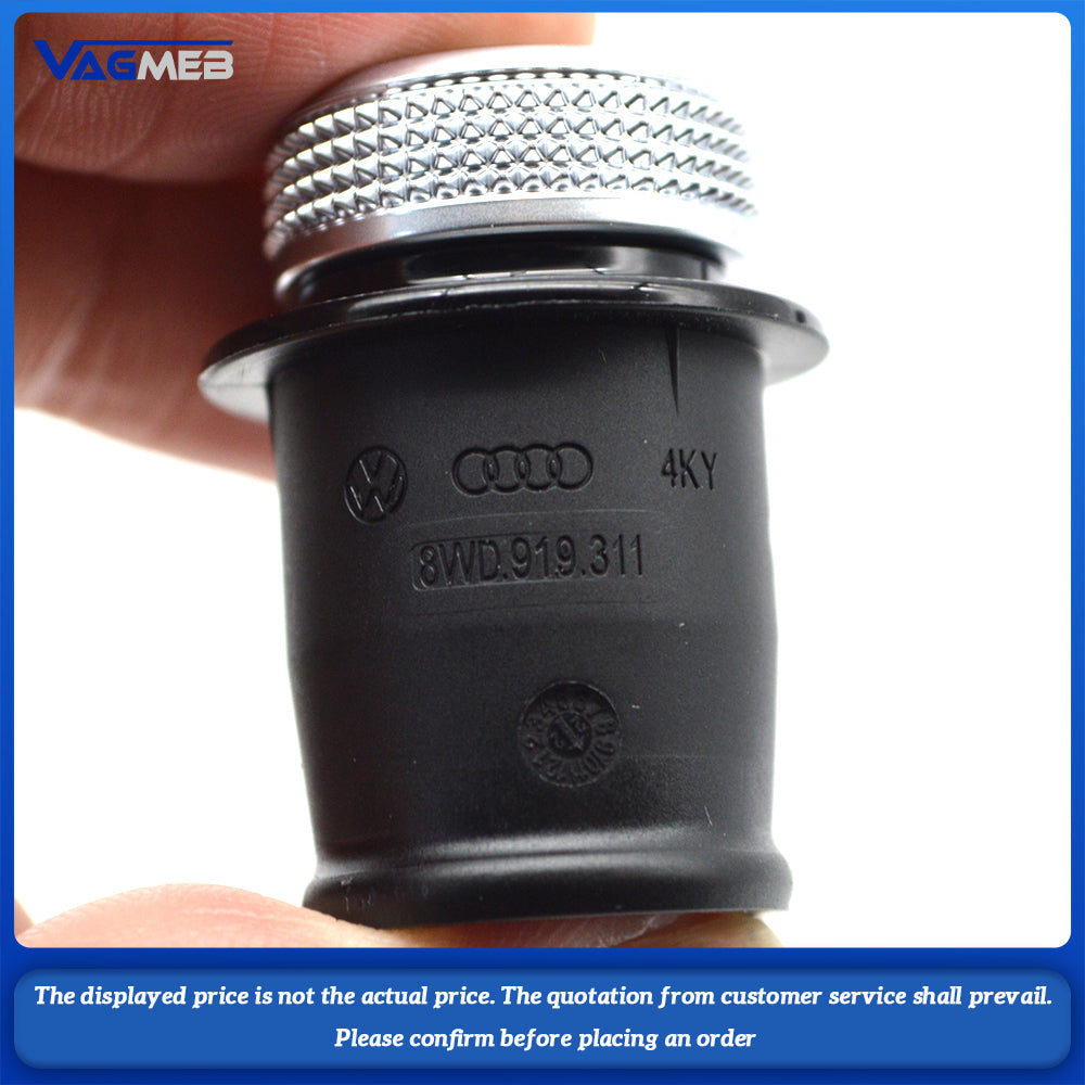 Cigarette Lighter Cover Chrome Plated Cigarette Lighter Plug For Audi A3 A4 A5 Q2 Q7 R8 8WD 919 311