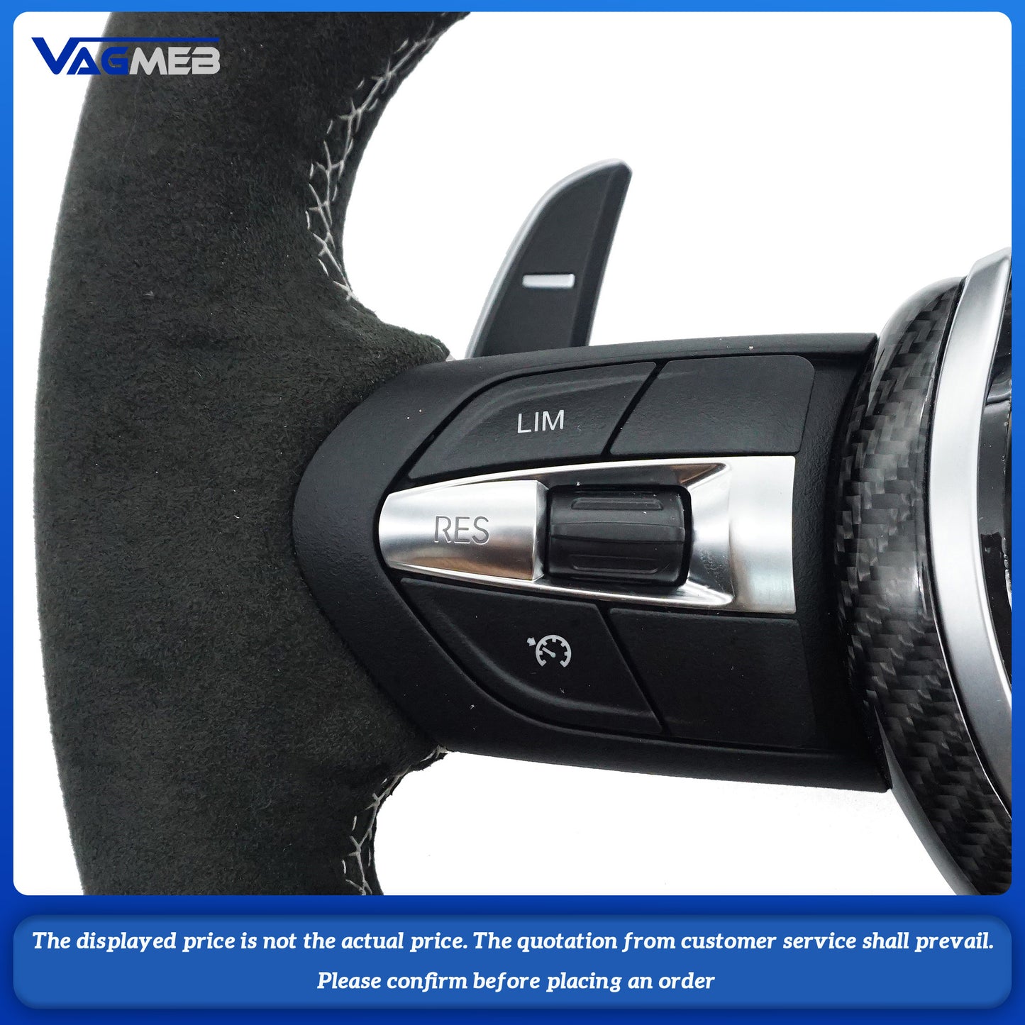 For BMW M M3 F10 F11 F13 F15 F20 F21 F22 F25 F01 F02 F03 F30 F31 F32 F35 F36 F48 Alcantara leather M sport steering wheel