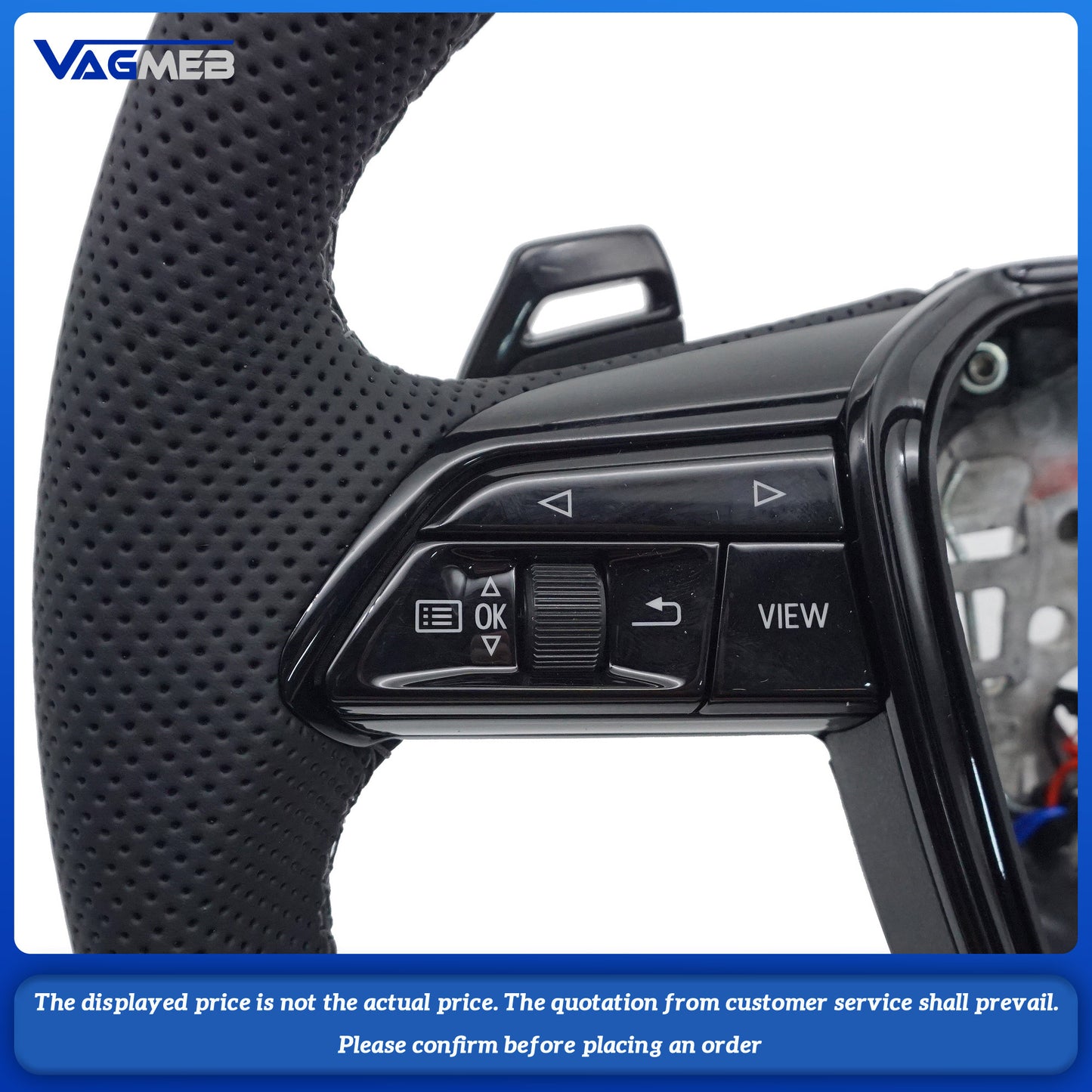 For Audi S LOGO A6C8 Dark Gray Line Heated Steering Wheel