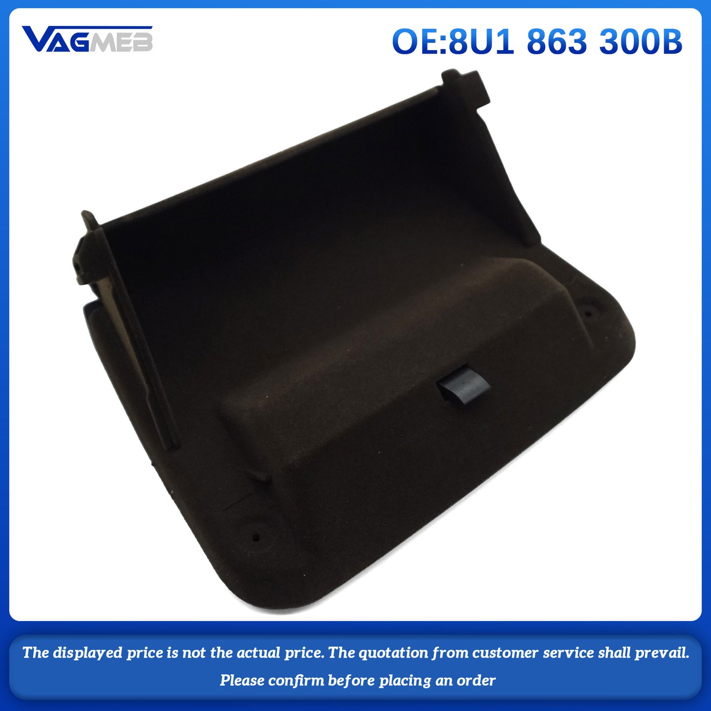 For Audi Q3 2012-2018 Left Driver Side Dash Storage Tray Latch Lock 8U1863300B Black Plastic
