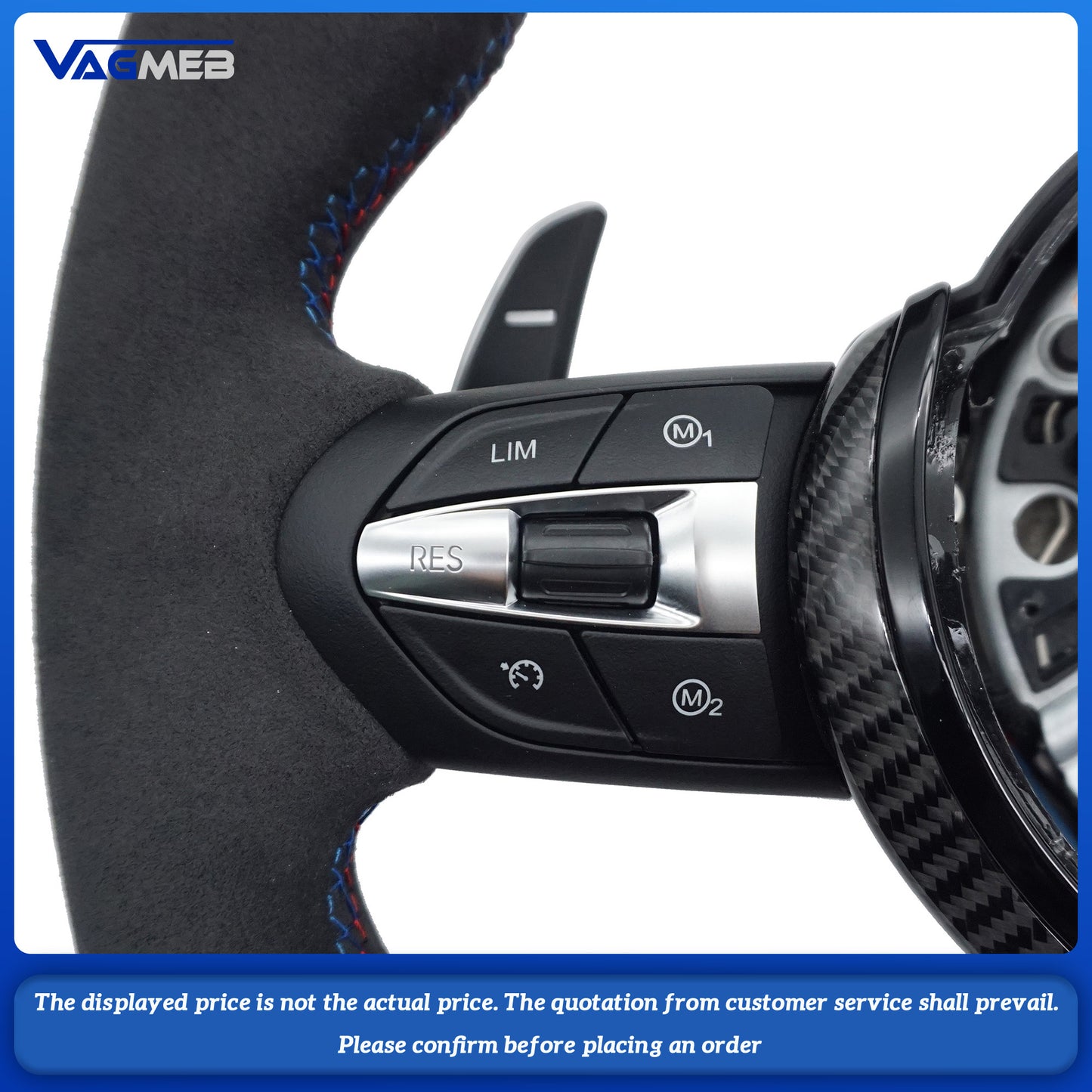 Half Alcantara M Volante Lekrad Steering Wheel for BMW F10 F11 F20 F21 F22 F25 F30 F31 F32 F33 F34 F36 F01 F06 F07 F12 F13 M3 M5