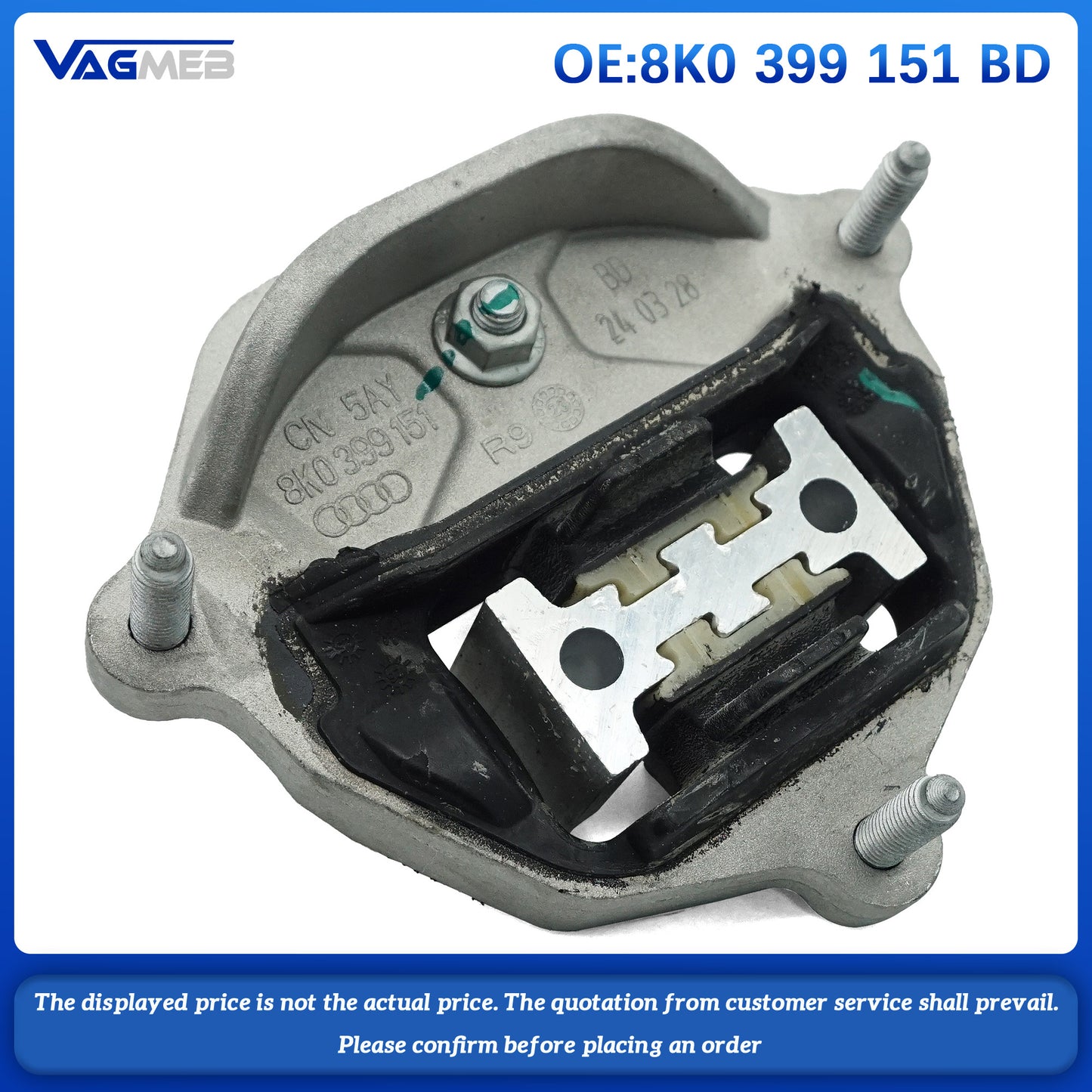 Original NEW Engine Support Gearbox Mounts Transmission Rubber Pad For Audi A4 S4 A5 S5 Q5 A6 A7 8K0 399 151 BD
