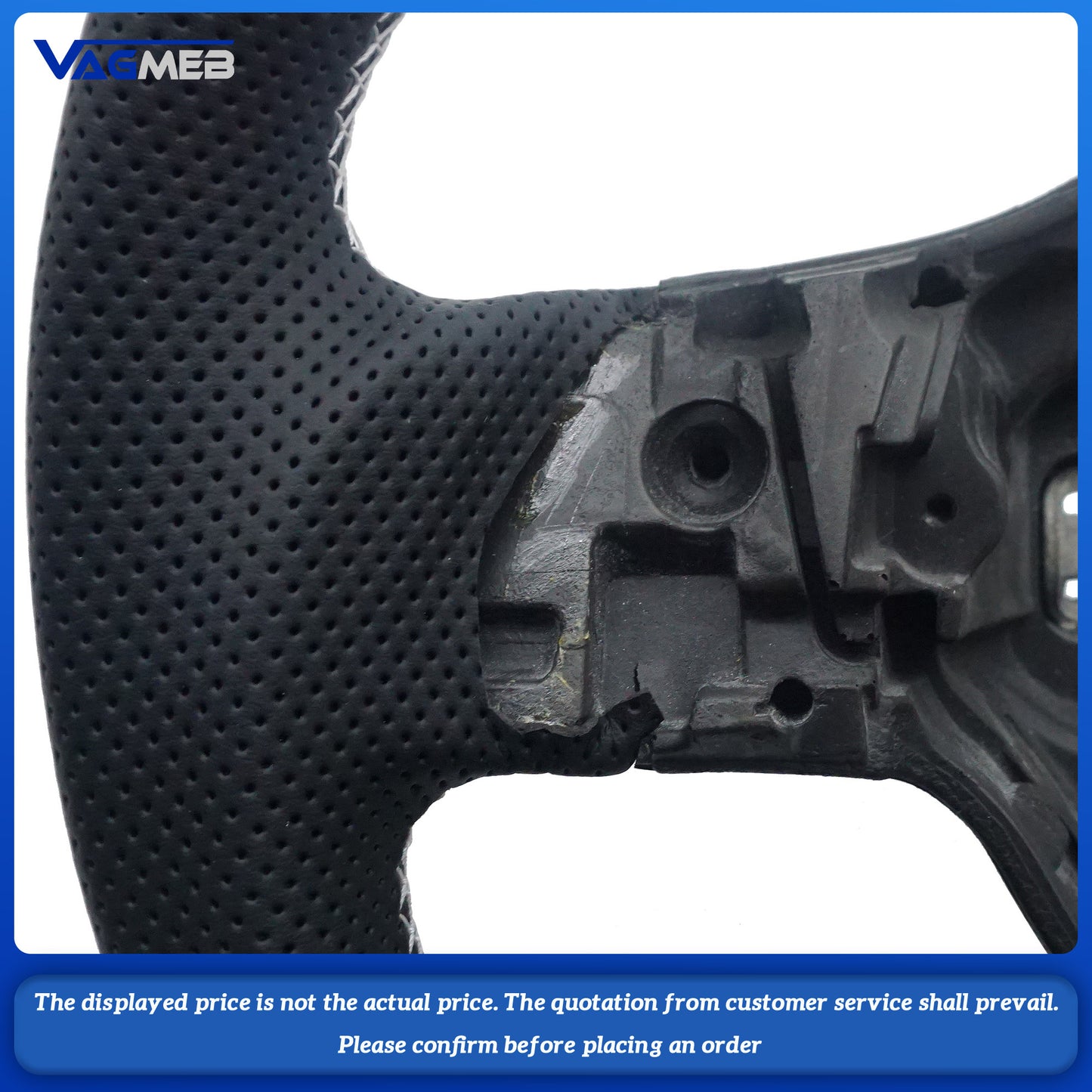 For VW Golf MK6 GTI Custom leather alcantara carbonfiber forged carbon steeringwheel without button and paddle