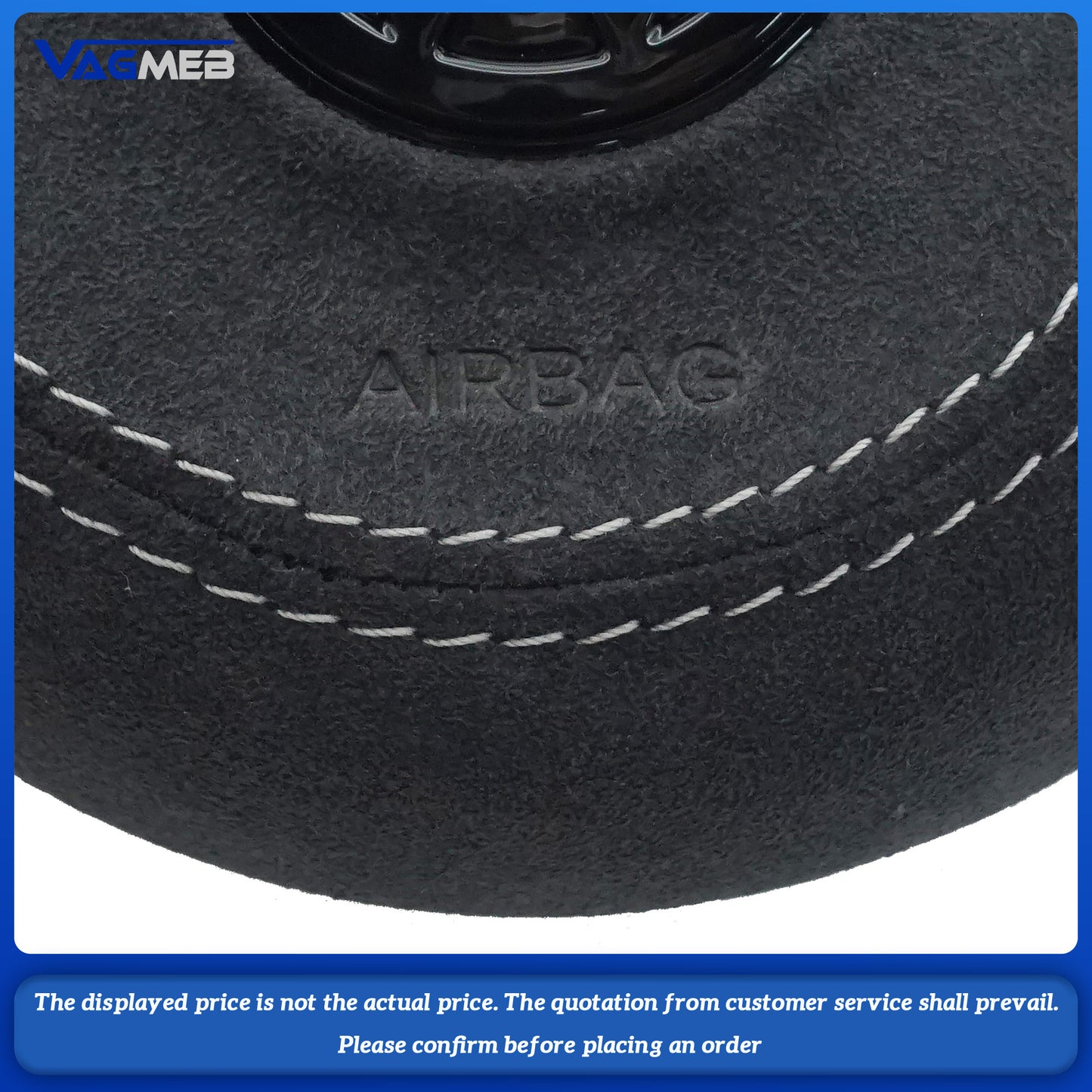 Steering wheel airbag cover multifunction gray line steering wheel For VW Golf MK7