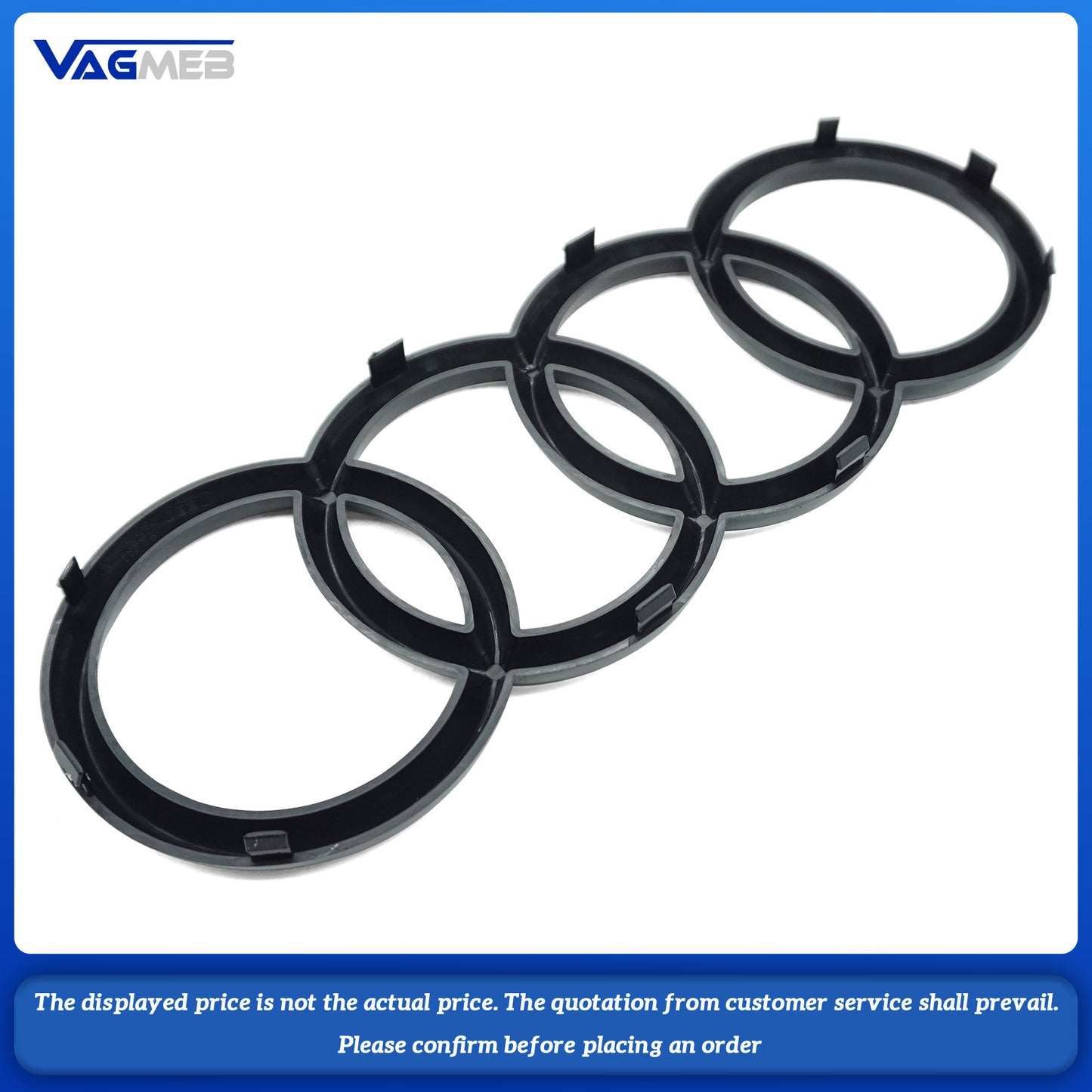 Black front grille label For Audi A6C7 (285MM)