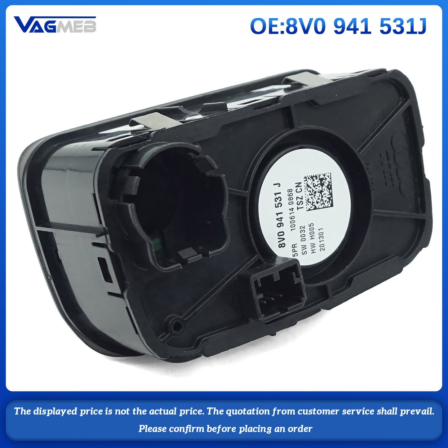 Car Styling Headlight Control Switch Knob Head Lamp For Audi A3 8Y 8V0 941 531J