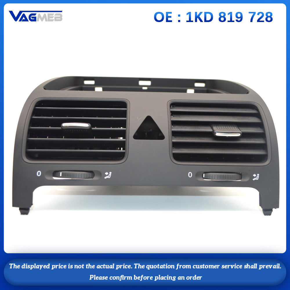 ABS Black Front Dashboard Air Conditioning Outlet Vent 1KD 819 728 For VW Golf 5 MK5 GTI Jetta MK5 Rabbit