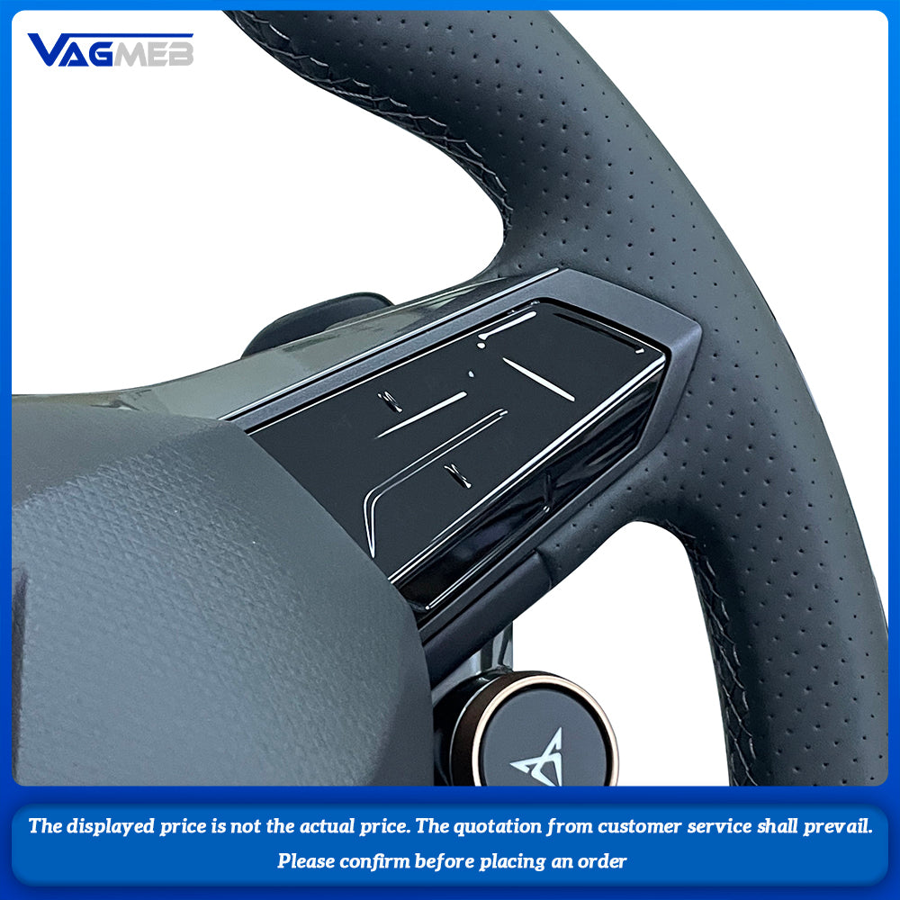 For SEAT Cupra FR Leon MK4 Seat Leon FR Mk3 2013-2021 Ibiza 6J DIY Car Steering Wheel Cover Braid leather Accessory