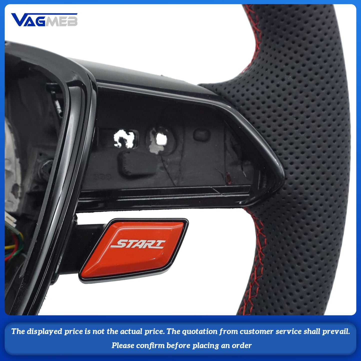 The new carbon fiber sports steering wheel for Audi A6 C8 A7 comes with a driving mode and a one touch start button switch