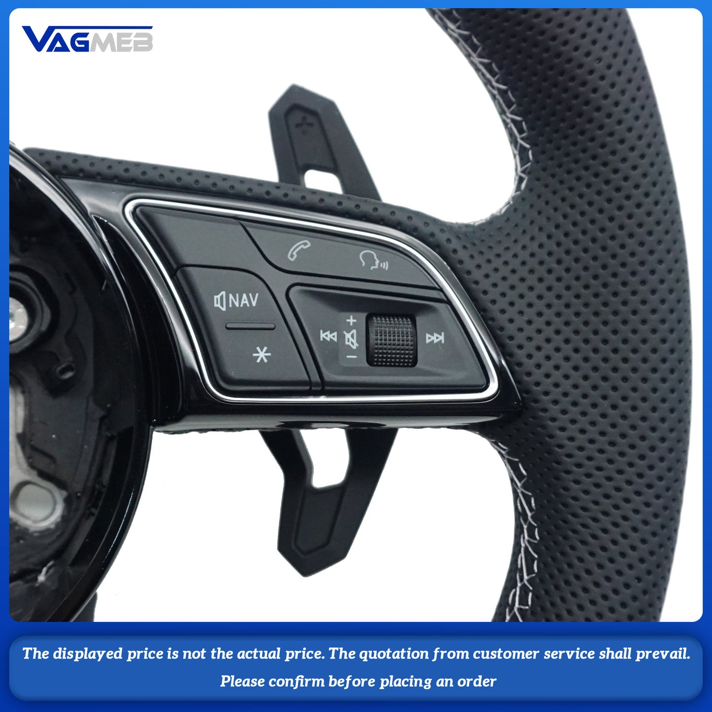 For Audi S logo A4B9 steering wheel