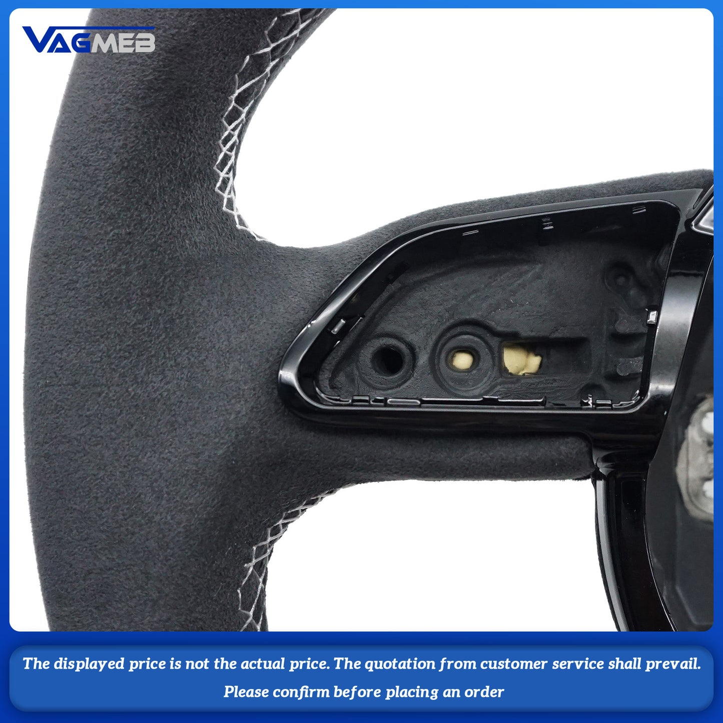For Audi SLINE logo A3 8V A4 B8 steering wheel stitching color can be customized