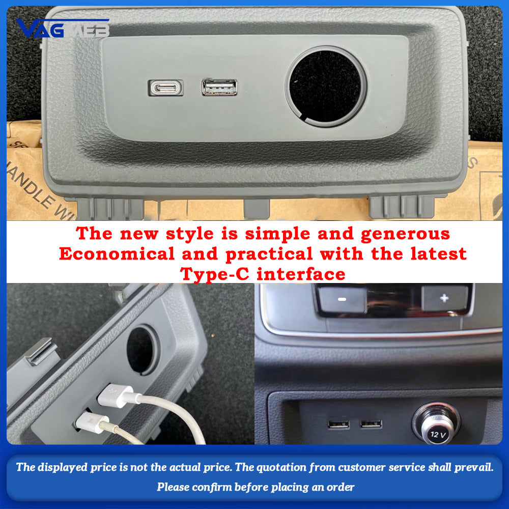 LHD original 5Q0 035 726 L 8W0 863 324 A 8W0863324A For Audi A4 B9 S4 RS4 A5 F5 S5 rear USB charging port interface USB-C