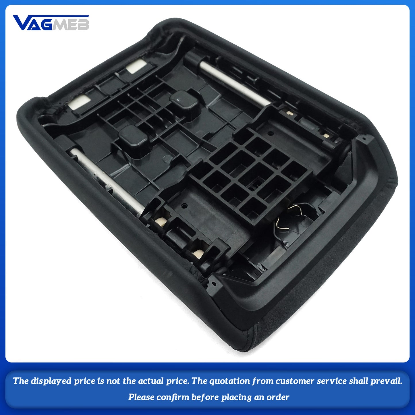 Car Armrest Box Leather Protective Cover For Audi A4 B9 Central Control Armrest Decoration Auto Accessories RS LOGO