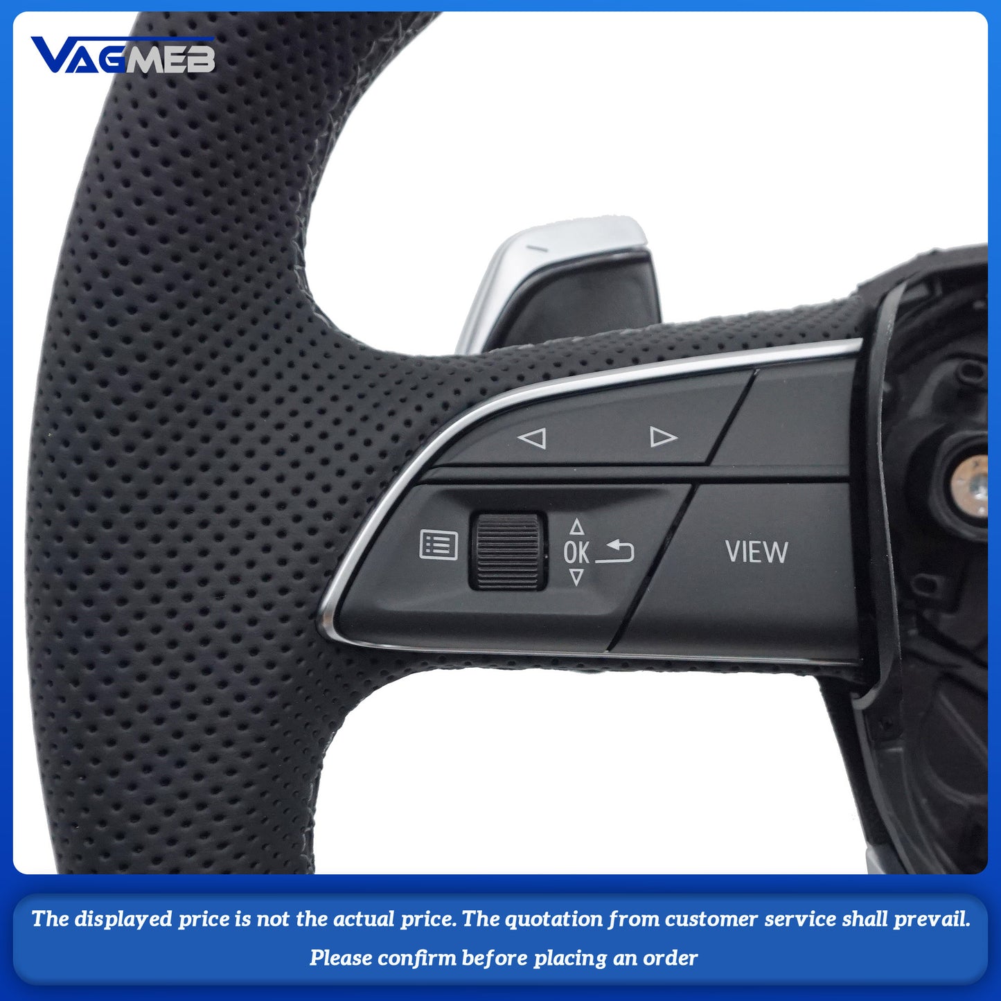 For Audi S LOGO Q5 FY Dark Gray Line Heated Steering Wheel