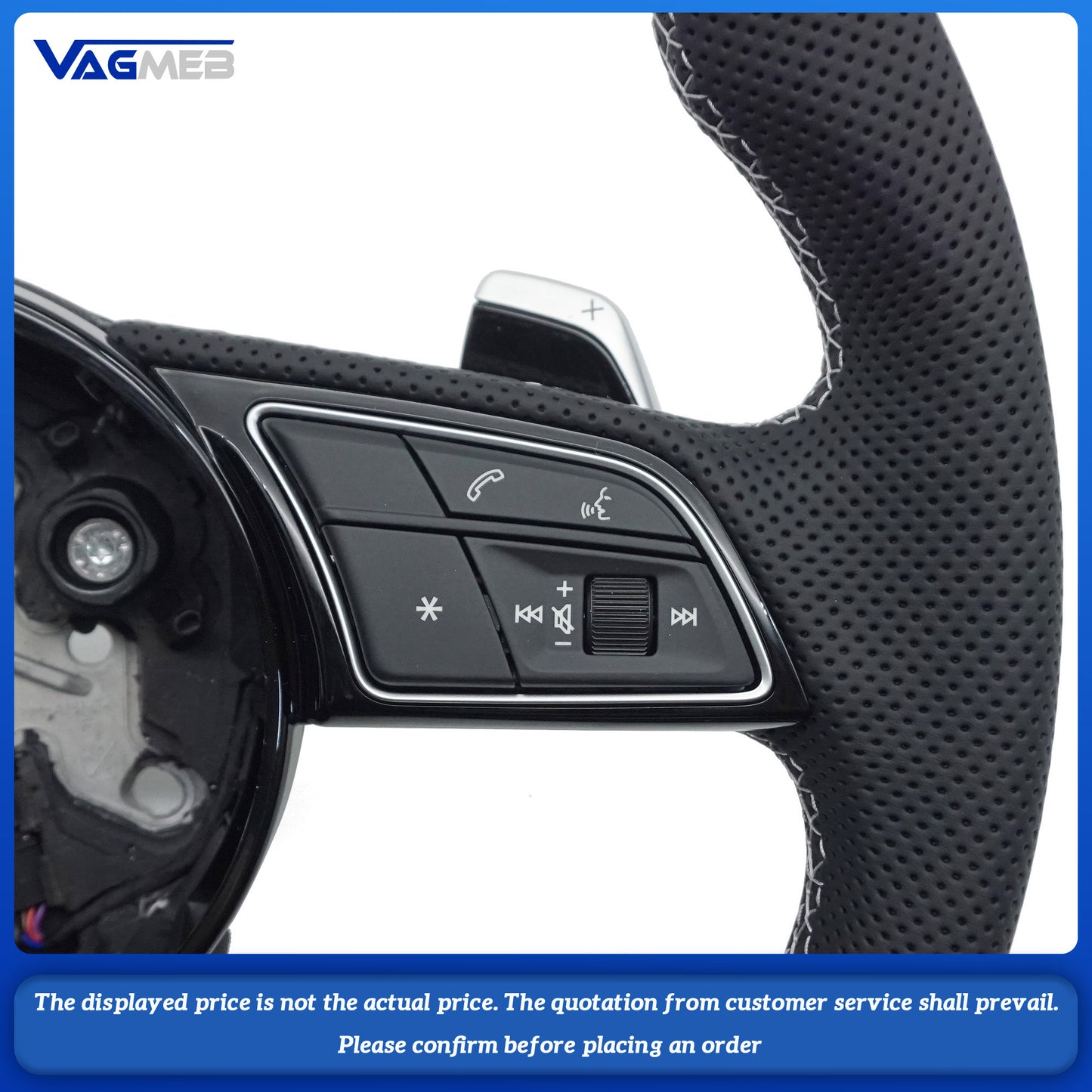 For Audi Steering Wheel A3 Leather Steering Wheel