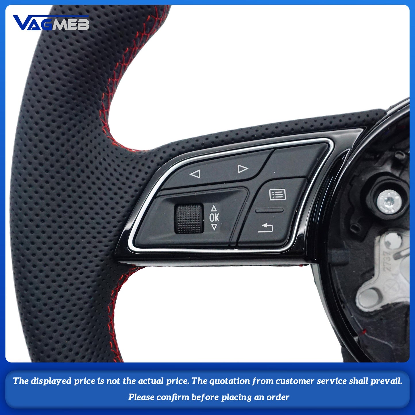 For Audi Sline logo A1 A3 8V A4 B8 B9 A5 S3 S4 S5 RS3 RS4 RS5 Punching Multicolor line steering whee