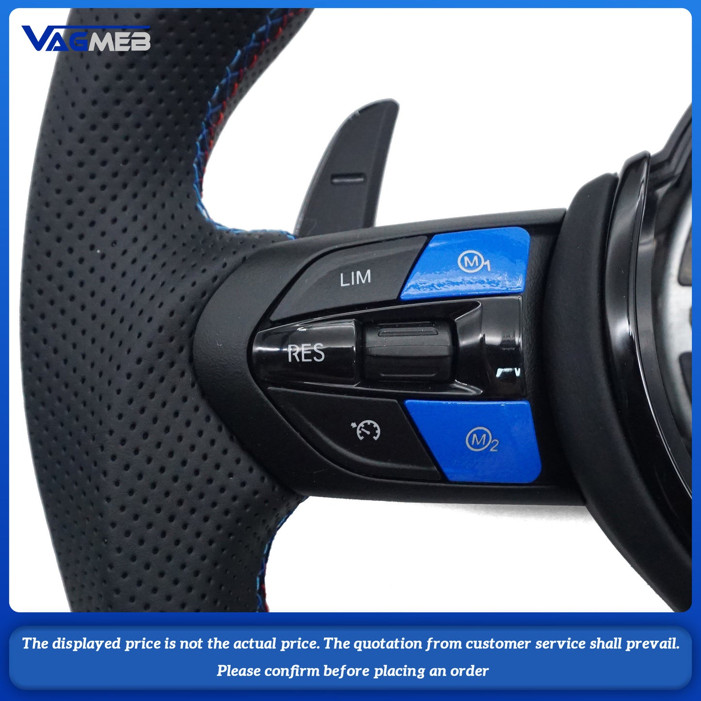 Leather material sports car steering wheel M LOGO For BMW F20 F07 F01 E46 E60 E90 M3 M4 M5 M630 F31 F32 F10,Car Accessories