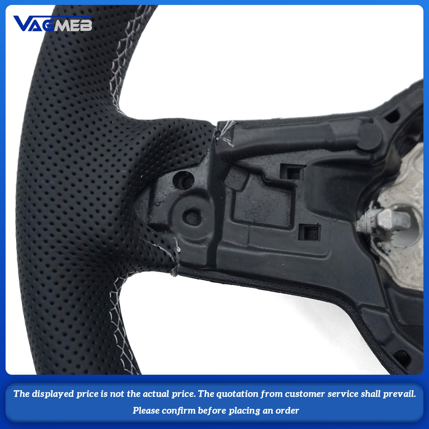 Steering Wheel suitable For VW Golf 7 MK7 GTI R GTE GTS GTD Passat B8, leather material, steering wheel frame, Car Accessories