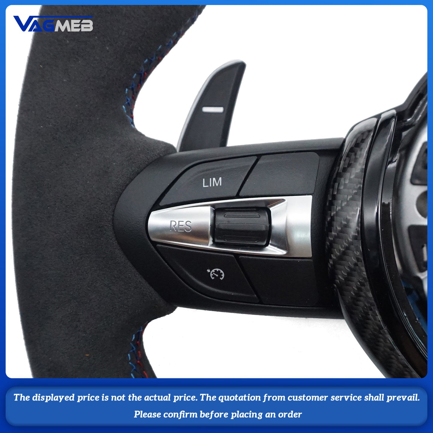 For BMW M M3 F10 F11 F13 F15 F20 F21 F22 F25 F01 F02 F03 F30 F31 F32 F35 F36 F48 Alcantara leather M sport steering wheel
