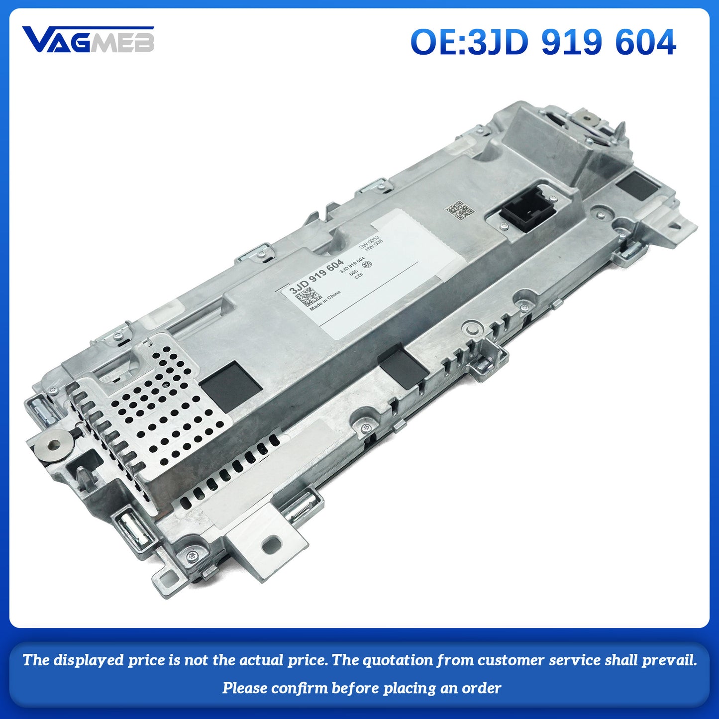 For VW Passat B9 Passenger Co-Pilot Multimedia Screen HD Screen Monitor 3JD 919 604