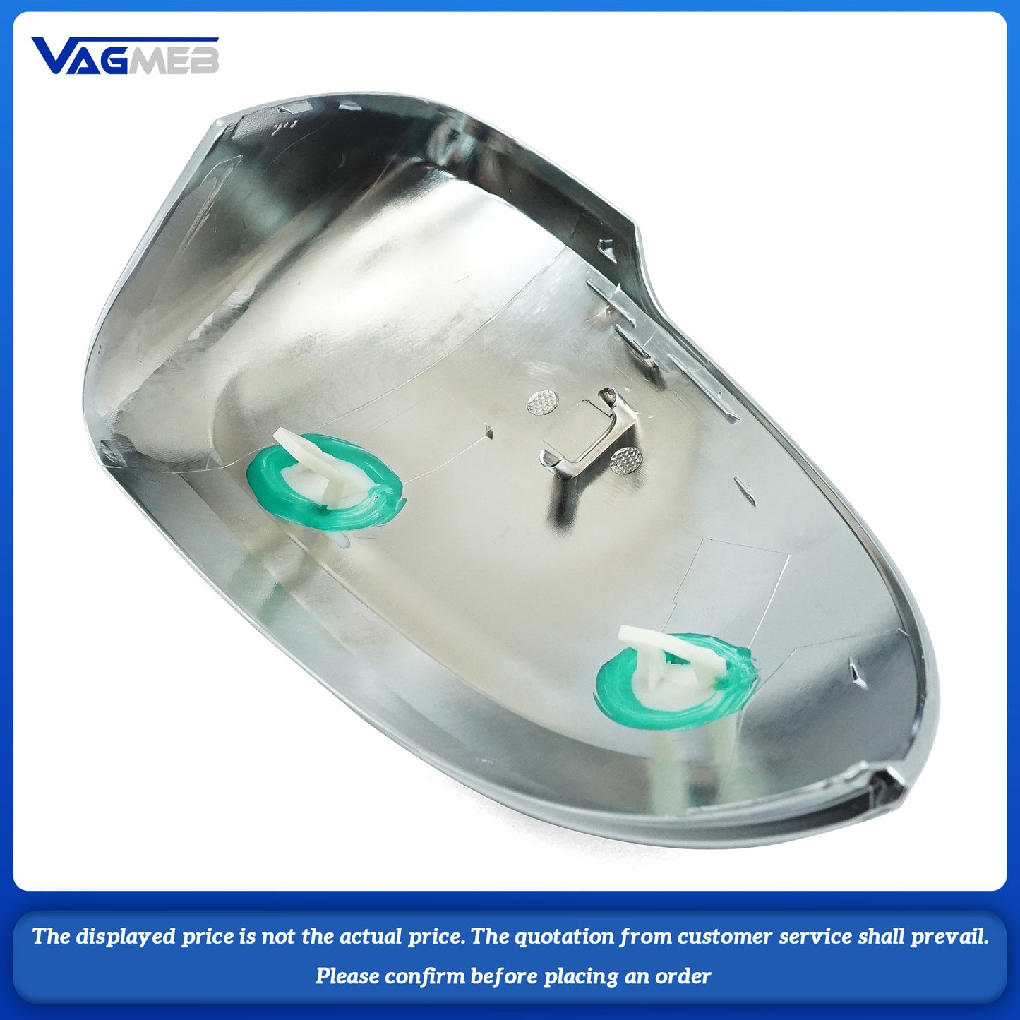 1Pair Matte Chrome Rearview Side Mirror Cover House Cap Shell Lid For VW Passat B8