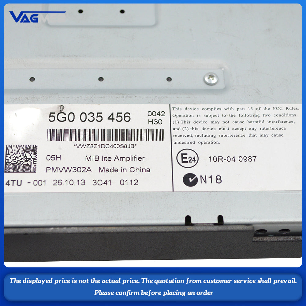 Dynaudio Audio Power Amplifier Audio System Amplifier 5G0 035 456 Is Suitable for VW GOLF MK7 5G0 035 456