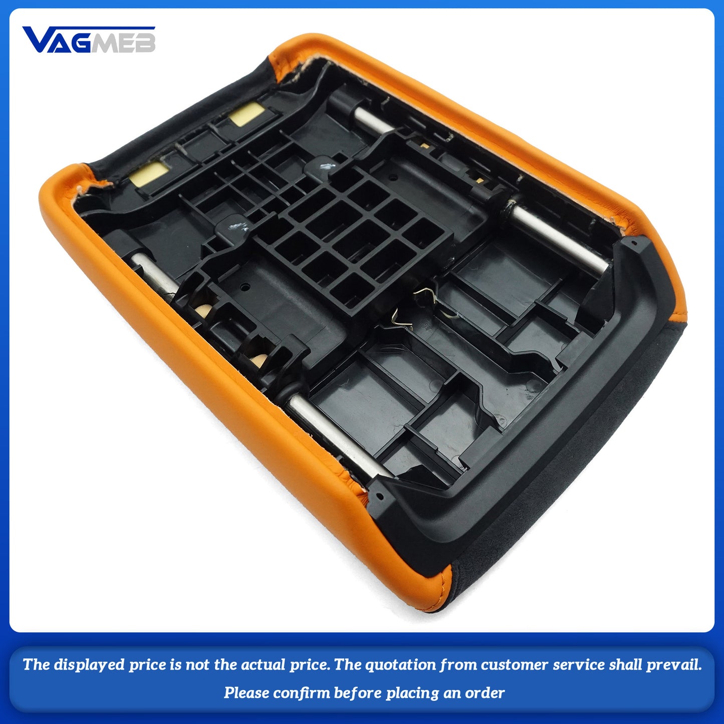 Car Armrest Box Leather Protective Cover For Audi A4 B9 Central Control Armrest Decoration Auto Accessories RS LOGO