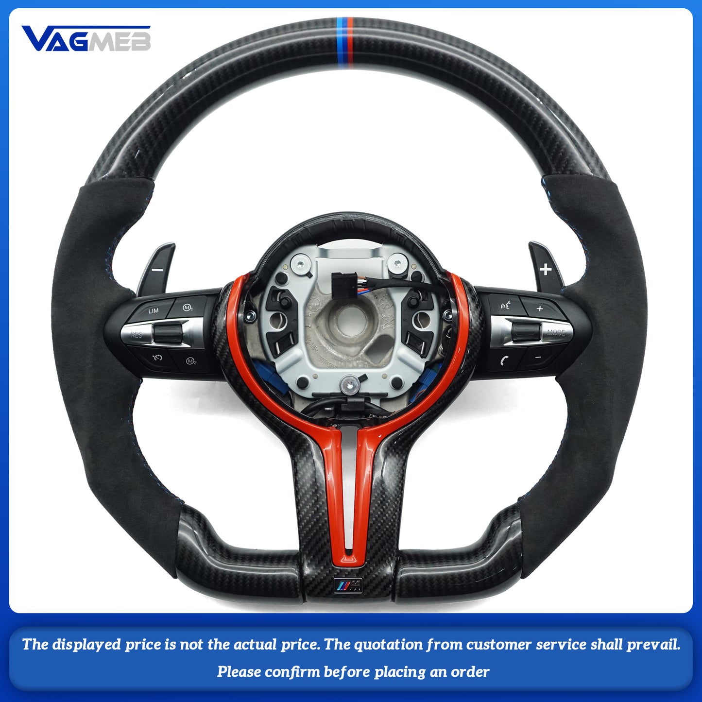 For BMW F30 F32 F10 F20 F07 F01 E46 E60 E90 M3 M4 M5 M6 steering wheel