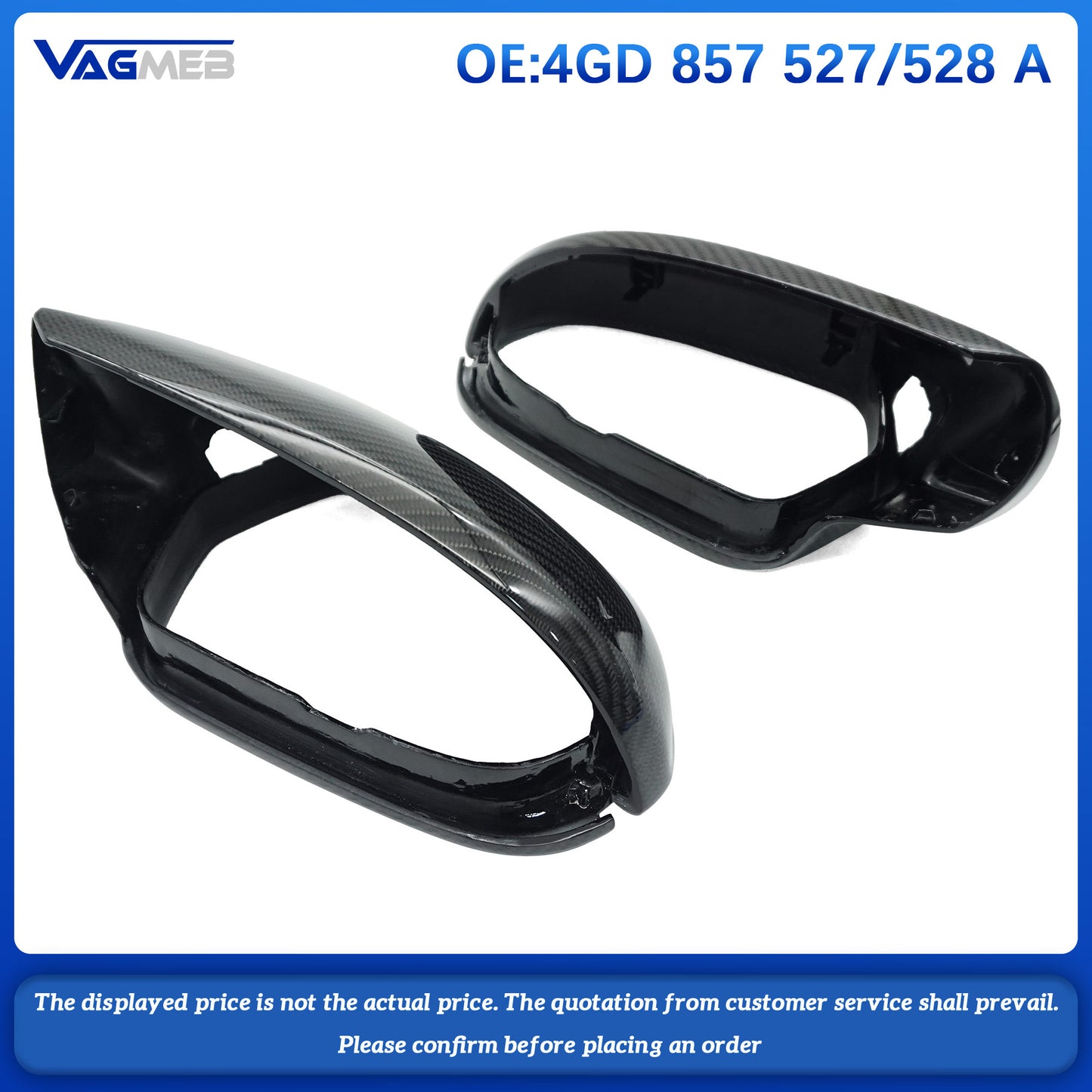 For Audi A6C7 lane change assist mirror housing carbon fiber