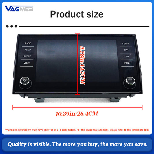 565 919 605 C 8 Touch Screen Display Monitor For Skoda Kodiaq Karoq Amundsen Bolero MIB2 Radio